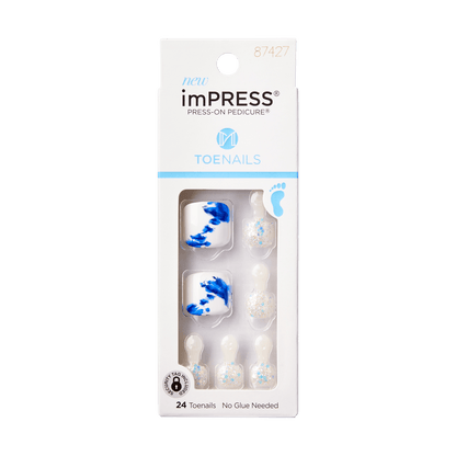 imPRESS Press-on-Pedicure - Sea Swallow