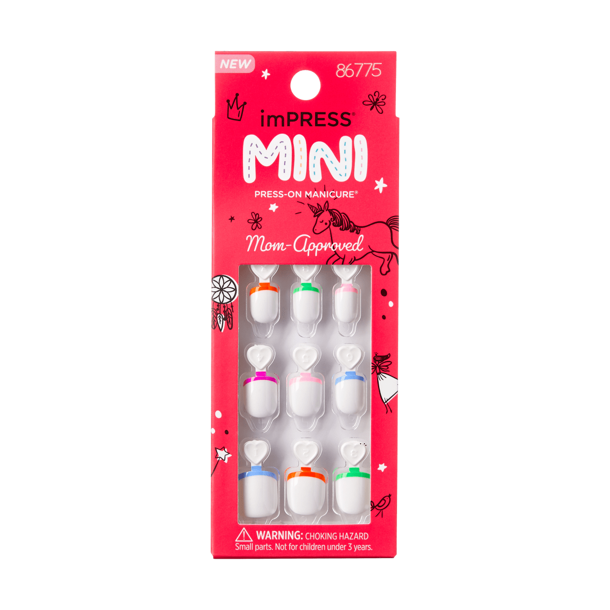 KISS imPRESS Mini Press On Nails Mom Approved Fake Nails for Kids