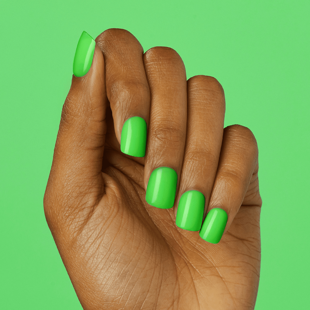 7 Best Nail Polish Colors for Dark Skin | Nail Shapes | Green acrylic nails,  Neon green nails, Green nails