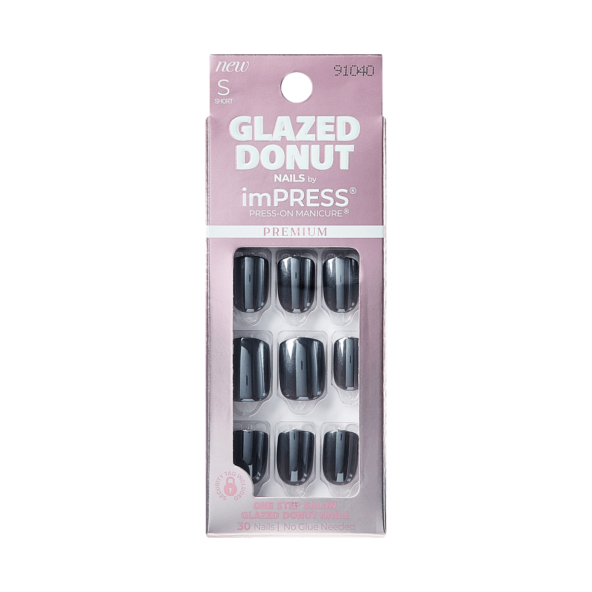 imPRESS Glazed Donut Press-On Manicure - Onyx Glazed