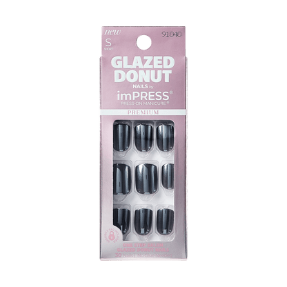imPRESS Glazed Donut Press-On Manicure - Onyx Glazed