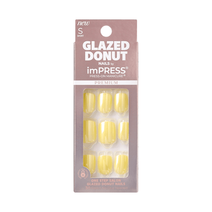 imPRESS Glazed Donut Press-On Manicure - Lemon Glazed