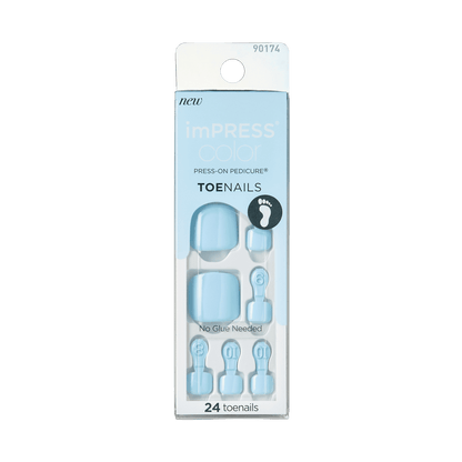 imPRESS Color Press-on Pedicure - Baby Blue