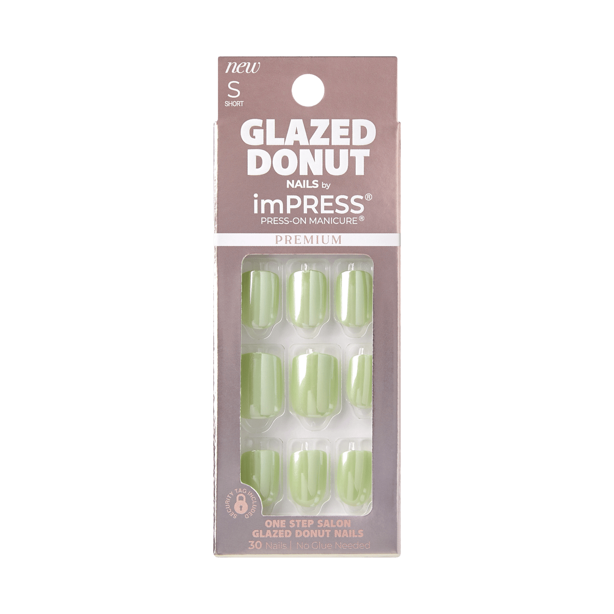 imPRESS Glazed Donut Press-On Manicure - Matcha Glazed
