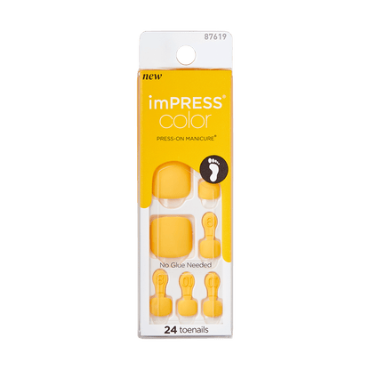 imPRESS Color Press-on-Pedicure - Mustard Yellow