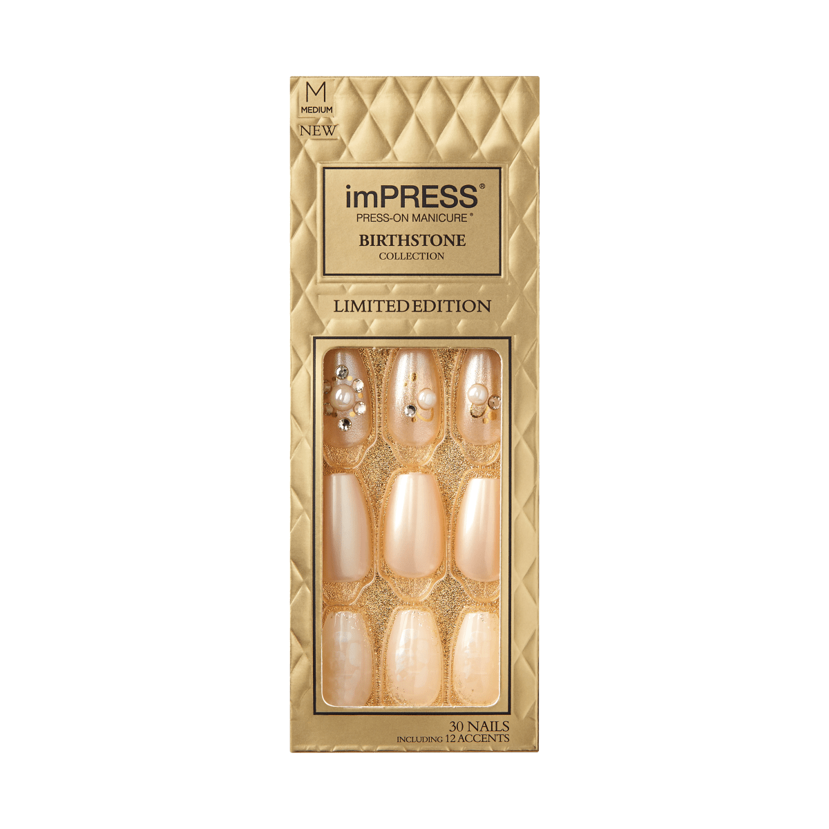 imPRESS Press-on Manicure Birthstone Collection - Pearl