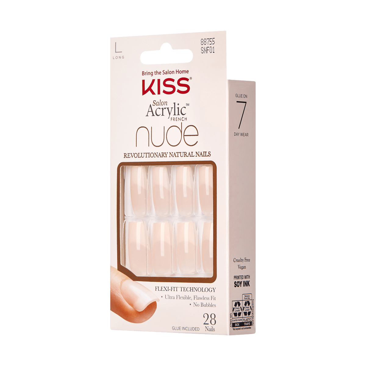 KISS Salon Acrylic French Nude Nails - Reveal It