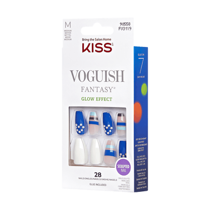 KISS Voguish Fantasy Sculpted Glow Effect Nails - Baddies