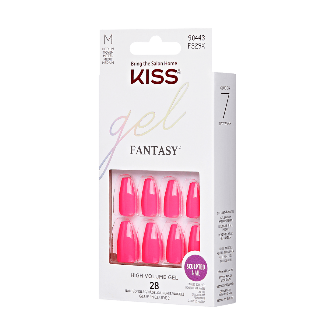 KISS Gel Fantasy Sculpted Nails- Electric