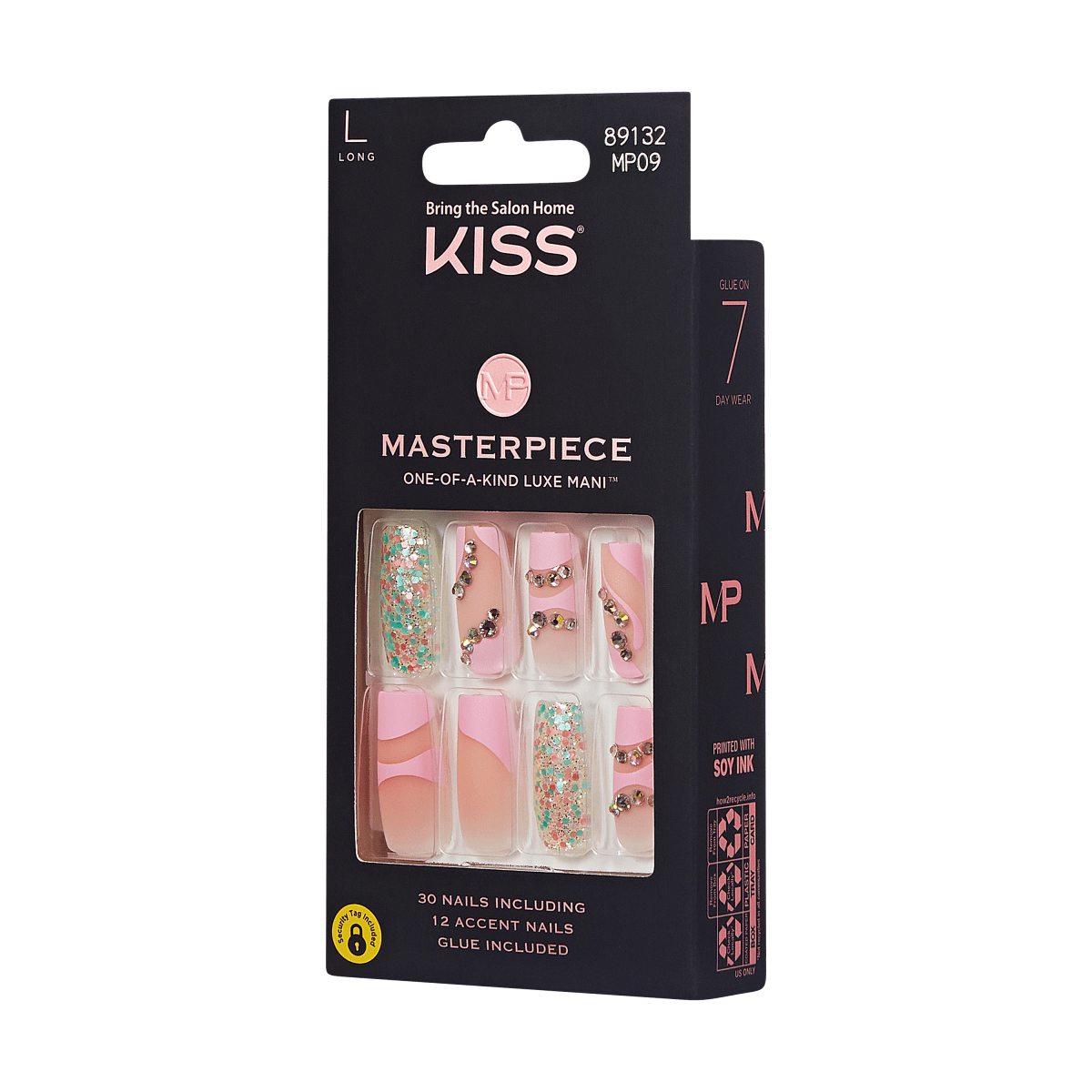 Buy KISS Salon Acrylic French Nail Manicure Set, Medium Length, Nude,  Square, ââ‚¬Å“ Leilaniââ‚¬Â, Nail Kit Includes Pink Gel Nail Glue (Net Wt.  2 g / 0.07oz.), Mini File, Manicure Stick, and