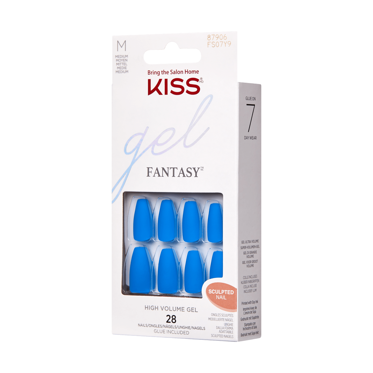 KISS Gel Fantasy Sculpted Nails - Blue Steel