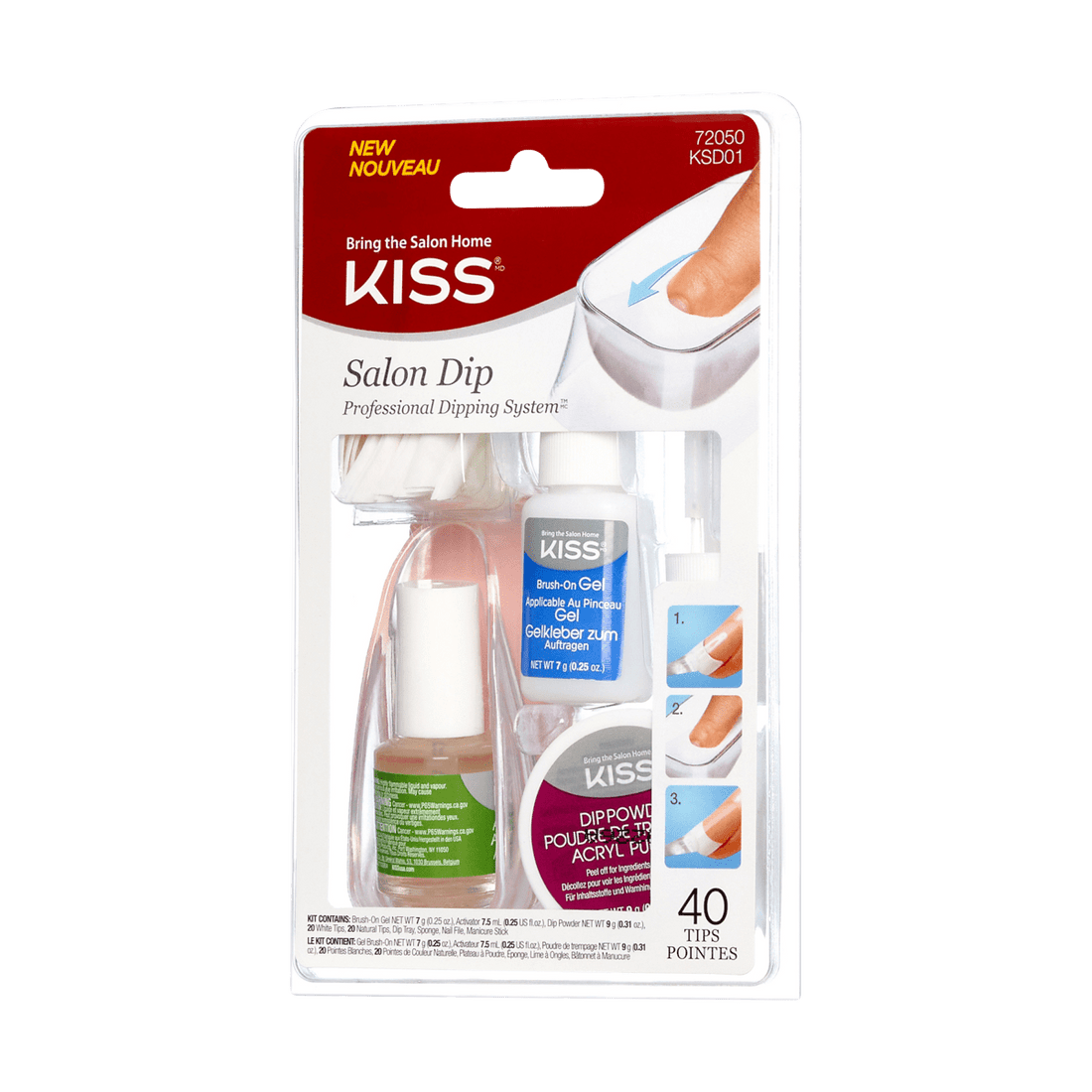 KISS Salon Dip, DIY dip powder nail kit professional dipping system