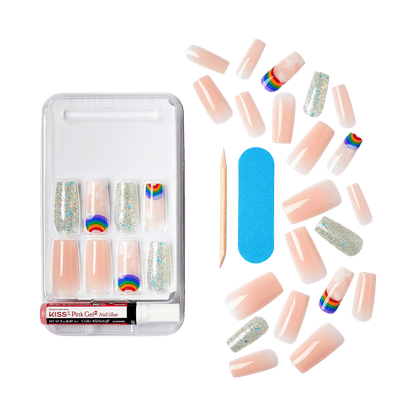 KISS Special Design Pride Nails - Rainbow Beam