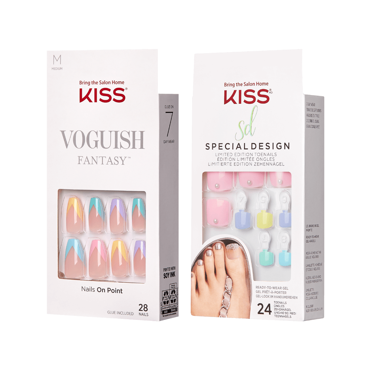 KISS Voguish Fantasy Manicure &amp; Special Design Pedicure Set - Pastel Mate