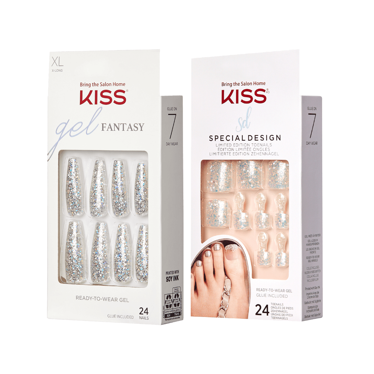 KISS Gel Fantasy Manicure &amp; Special Design Pedicure Set - Glam Mate