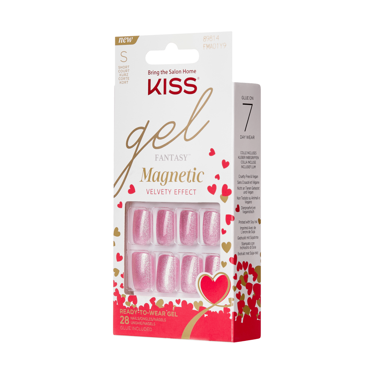 KISS Gel Fantasy Magnetic Nails - Pink Lemonade
