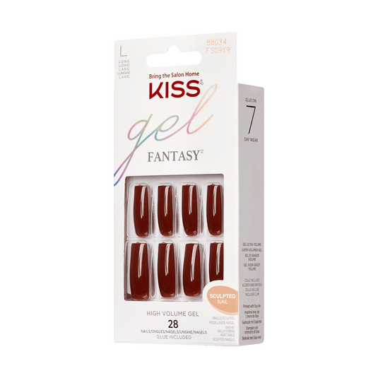 KISS Gel Fantasy Sculpted Nails -  Black Cherry