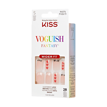 KISS Voguish Fantasy Nails, Wider Fit - Love Wins