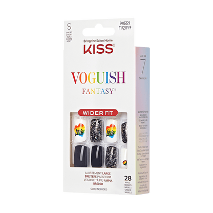 KISS Voguish Fantasy Nails, Wider Fit - Peekaboo