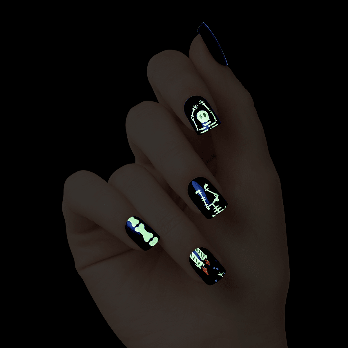 Glow in the sales dark nails price
