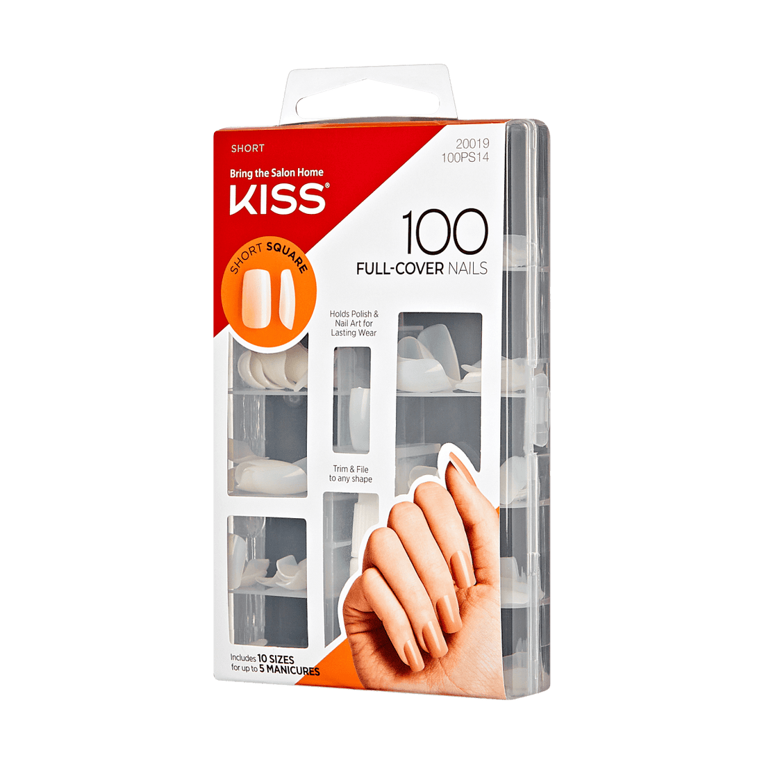 KISS 100 Full-Cover Nail Kit - Square