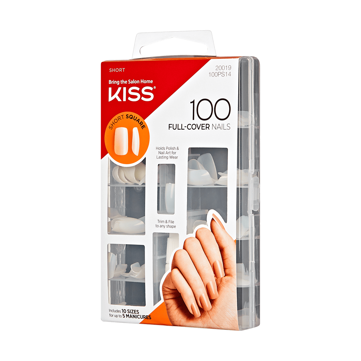 KISS 100 Full-Cover Nail Kit - Square