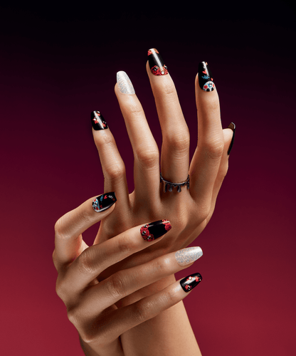 KISS Halloween Special Design Nails - Roses and Me