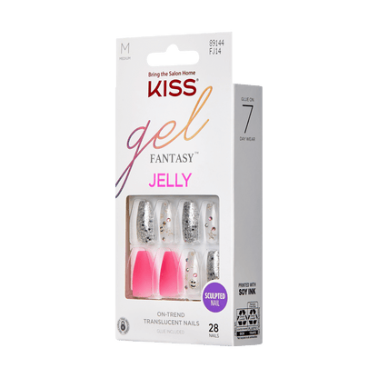 KISS Gel Fantasy Jelly Press On Glue Nails - Fun &amp; Jelly