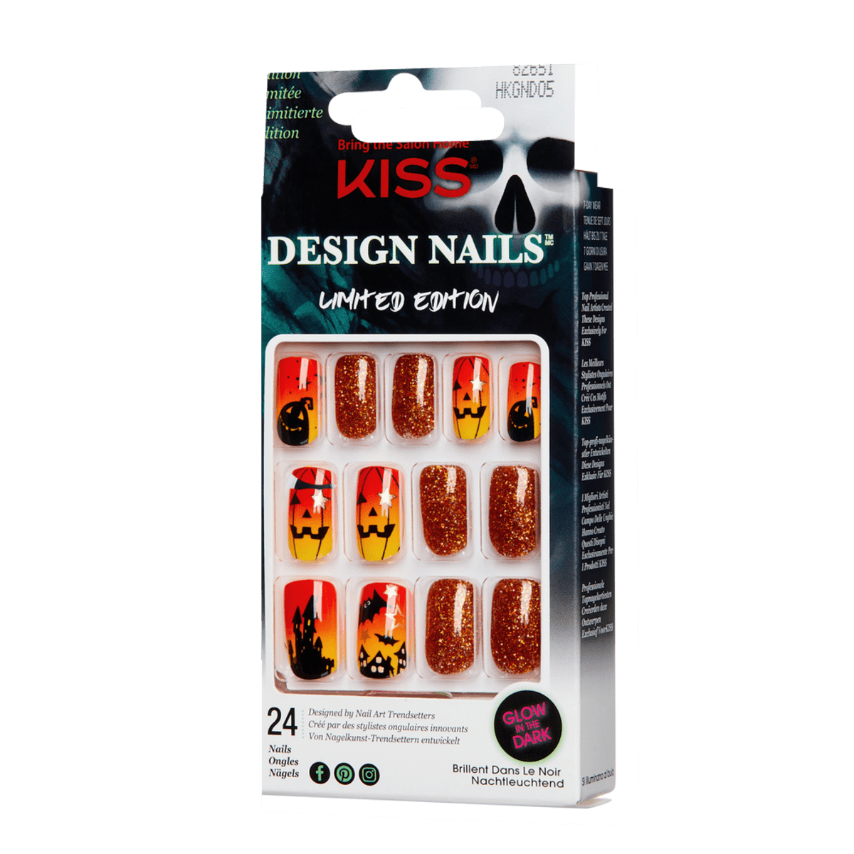 KISS Halloween Design Nail - Red Lamp