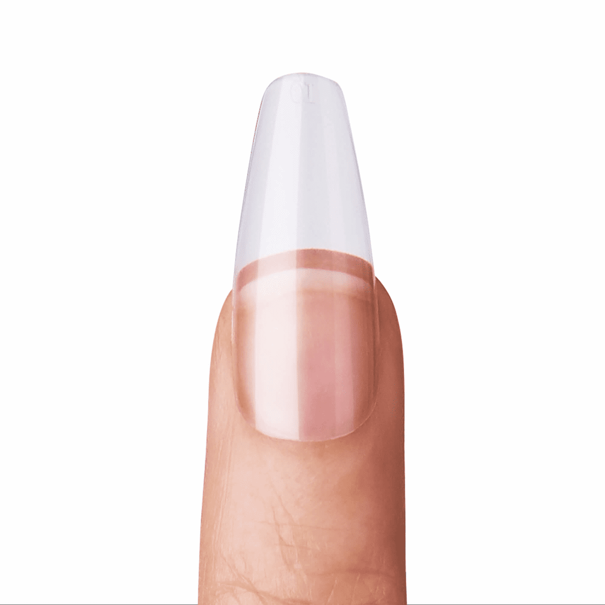 KISS Salon Acrylic, Press-On Nails, Crystal, Clear, Long Coffin, 28ct