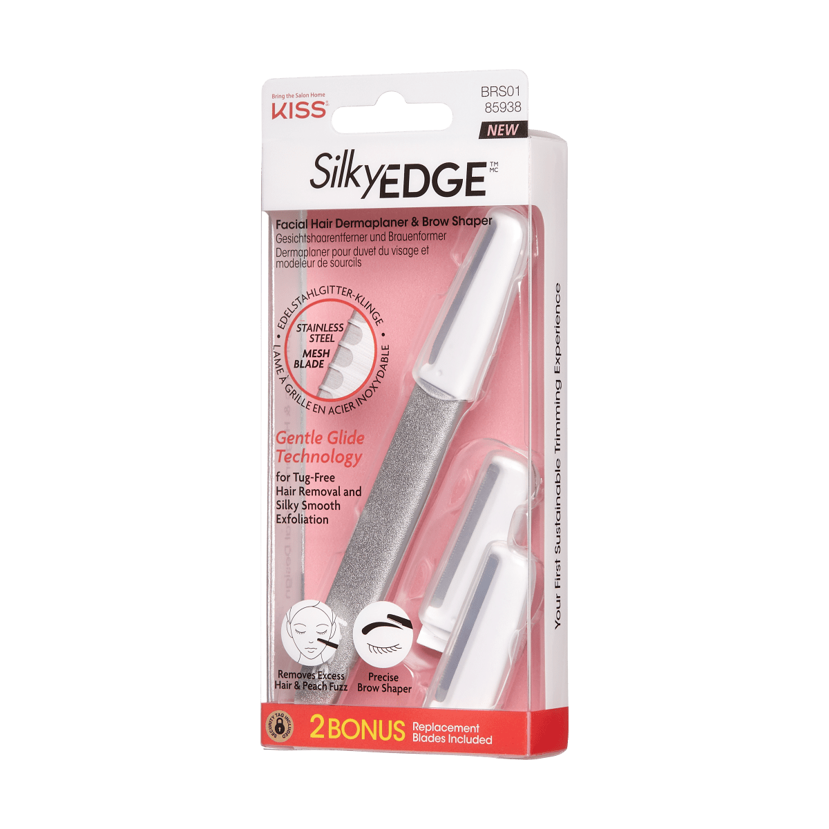 KISS Silky Edge - Facial Hair Dermaplaner &amp; Brow Shaper