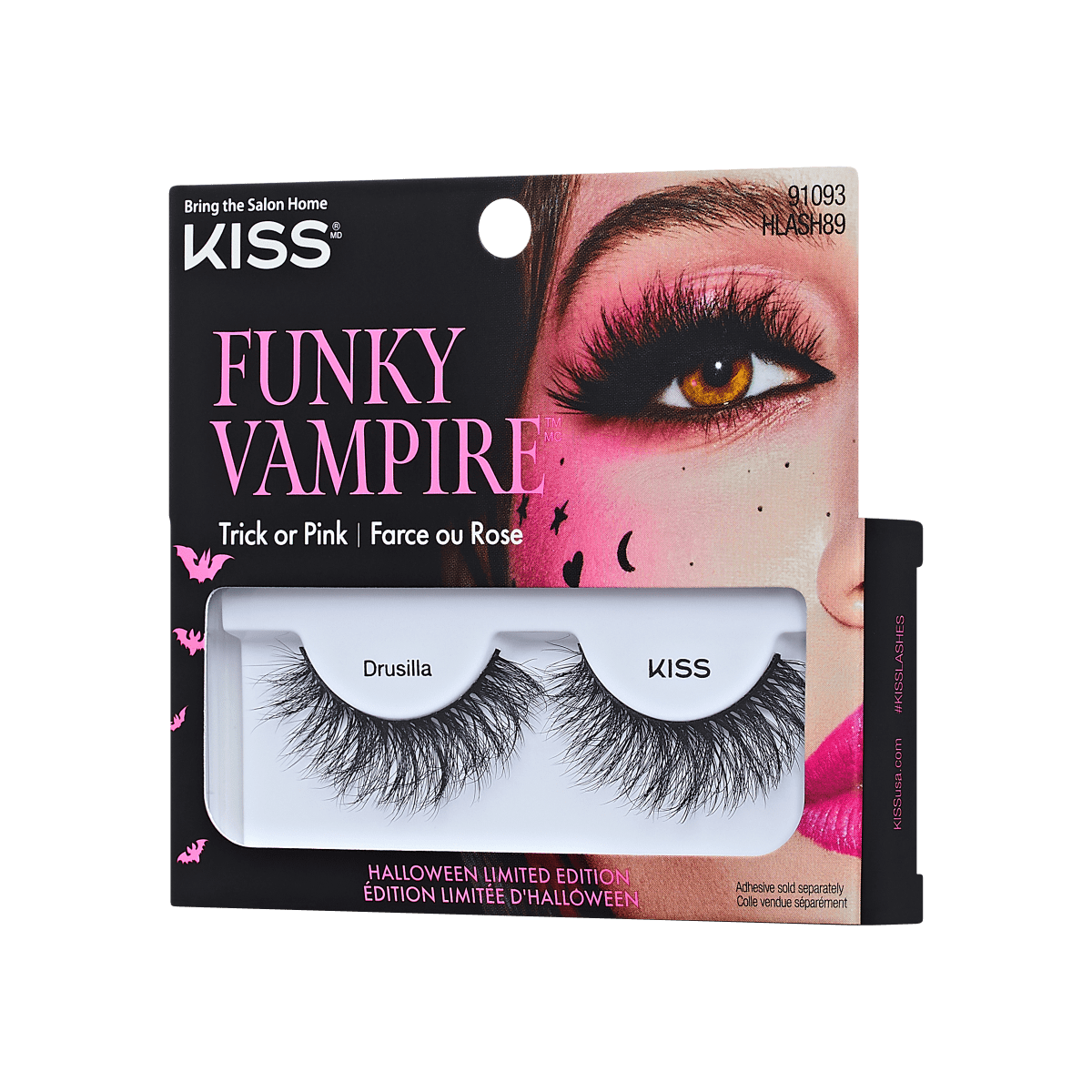KISS Funky Vampire, False Eyelashes, Drusilla, 16mm, 1 Pair