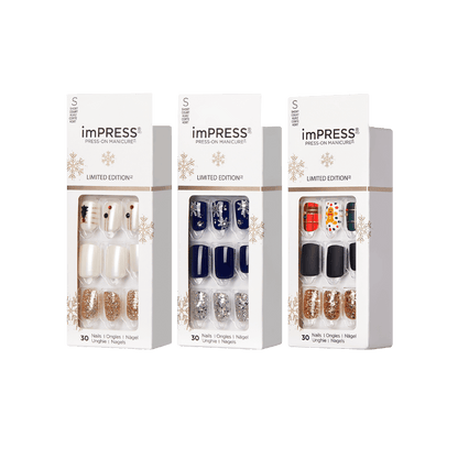 imPRESS Press-On Manicure 3-Pack Holiday Bundle - Fab &amp; Festive