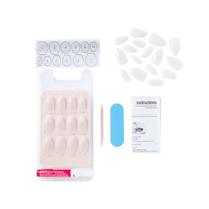 KISS Salon Acrylic French Nude Nails - Peaceful
