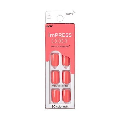 imPRESS Color Press-on Manicure - Salmon