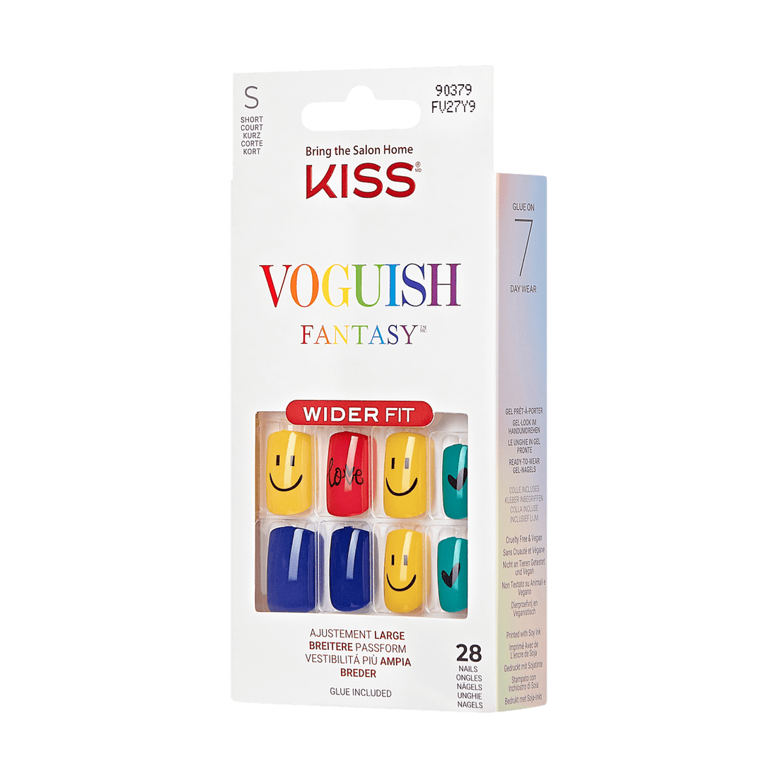 KISS Voguish Fantasy Nails, Wider Fit - Ego