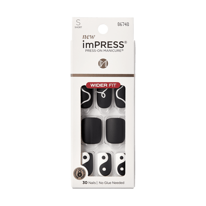 imPRESS Press-On Manicure - Wide Fit - Deep Black