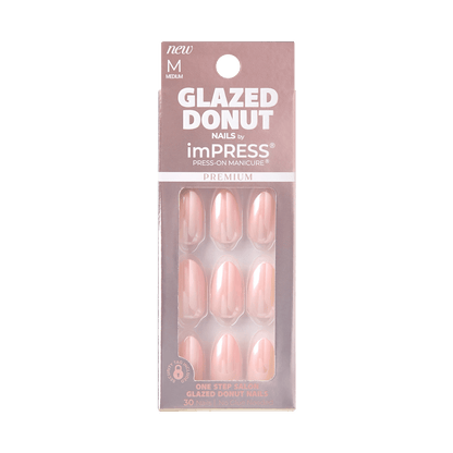 imPRESS Glazed Donut Press-On Manicure - Strawberry Glazed