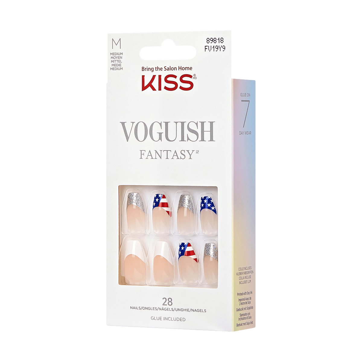 KISS Voguish Fantasy Patriotic Nails - American Flag