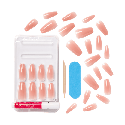 KISS Bare but Better Press On Glue Nails - Nude Glow