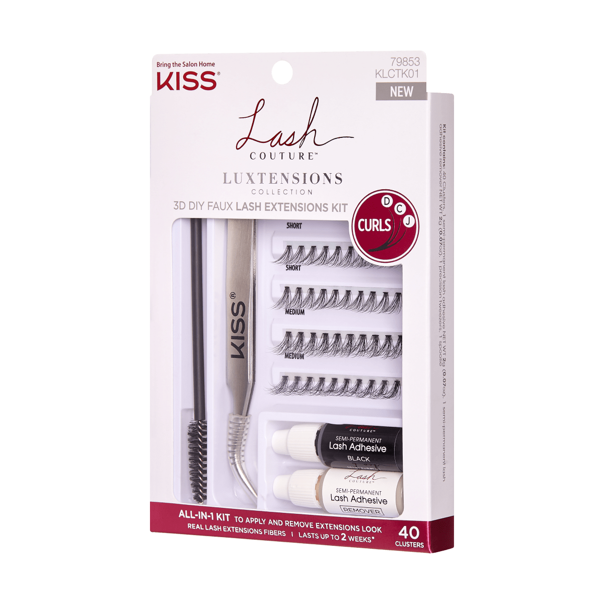KISS Lash Couture false eyelashes package. This faux eyelash extension is offered exclusively by KISS Lashes. 