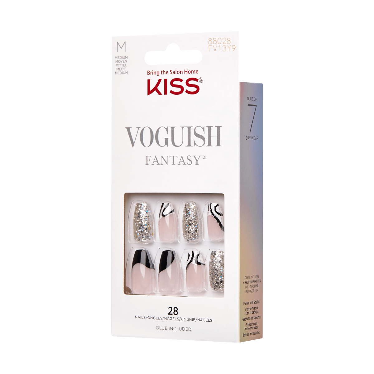 KISS Voguish Fantasy Nails - Black &amp; White