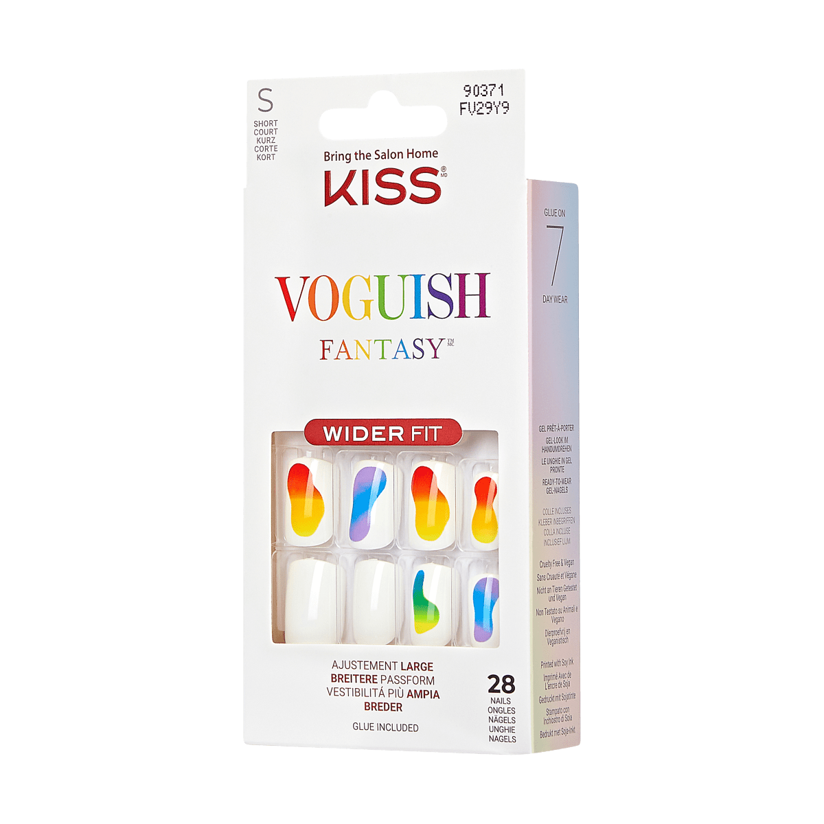 KISS Voguish Fantasy Nails, Wider Fit - Eternal Flame