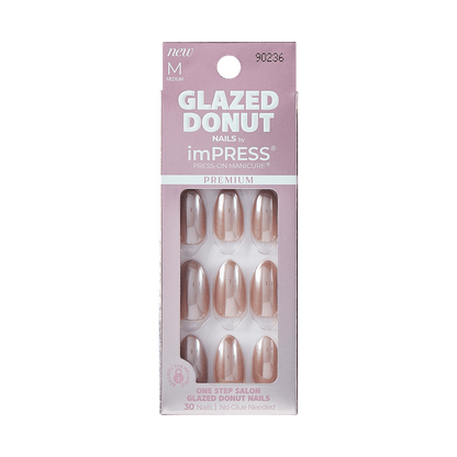 imPRESS Glazed Donut Press-On Manicure - Chocolate Glazed