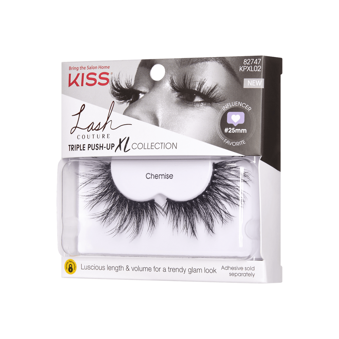 KISS Lash Couture Triple Push-Up XL, False Eyelashes, XL Collection 02 Chemise, 16mm, 1 Pair