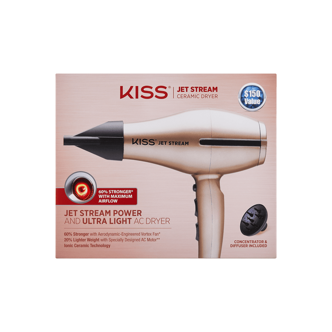 KISS Jet Stream Ceramic Hair Dryer