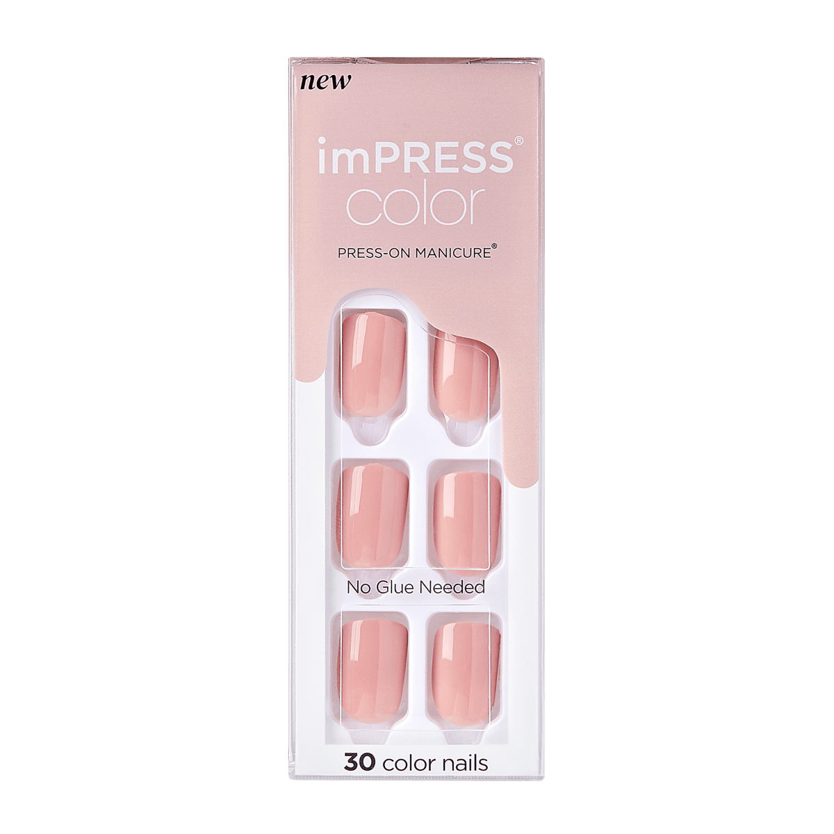 imPRESS Color Press-On Nails, No Glue Needed, Black, Short Square, 33 Ct. –  KISS USA