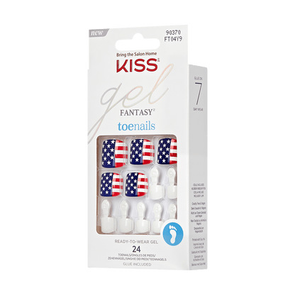 KISS Gel Fantasy Patriotic Toenails – American Flag