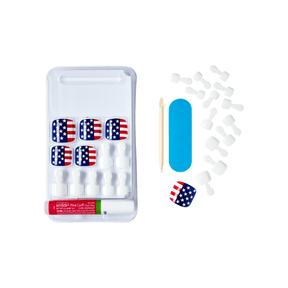 KISS Gel Fantasy Patriotic Toenails – American Flag