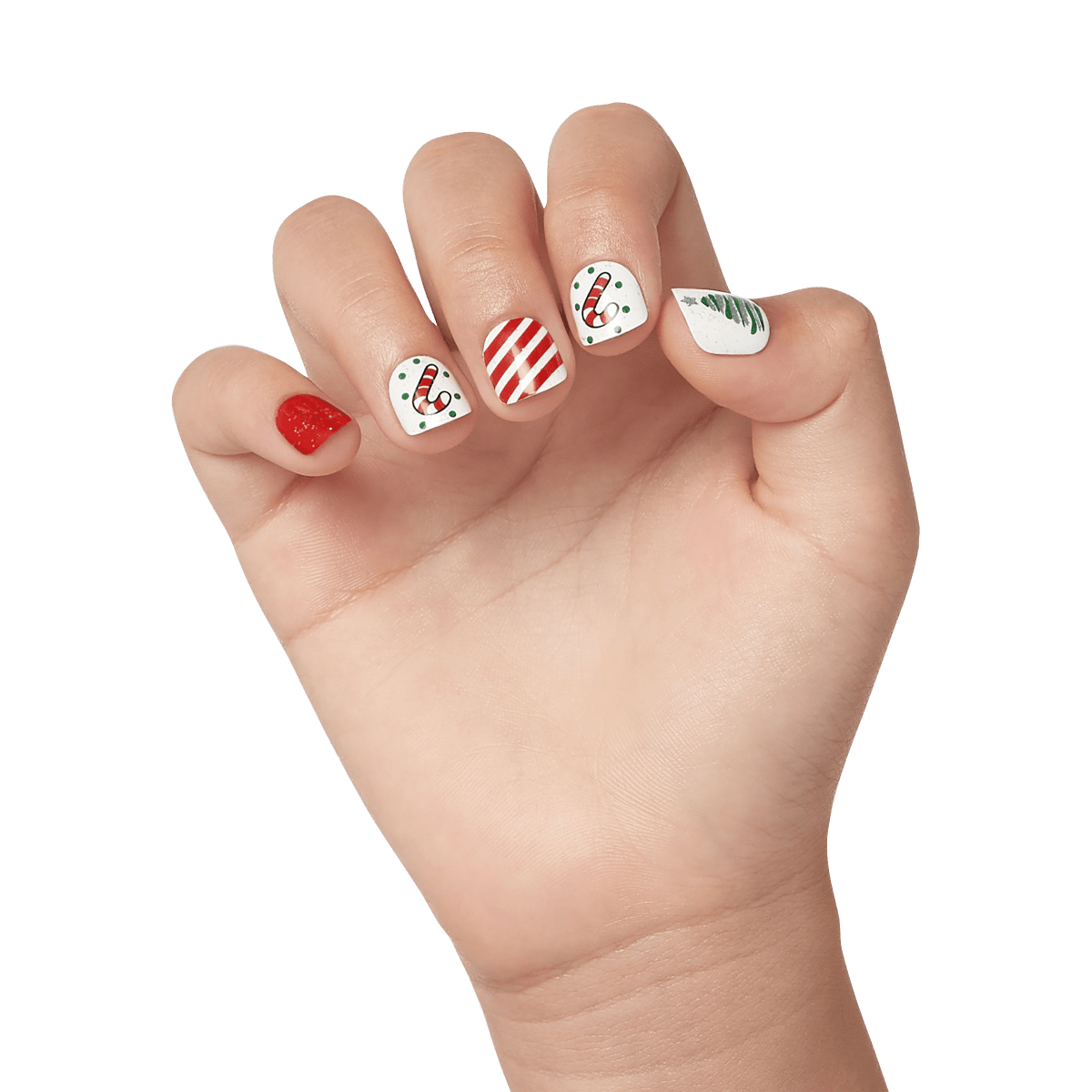 imPRESS MINI Holiday Press-On Nails - Peppermint Candy